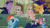Size: 1280x720 | Tagged: safe, derpibooru import, edit, edited screencap, editor:quoterific, screencap, applejack, fluttershy, mare do well, pinkie pie, rainbow dash, rarity, twilight sparkle, unicorn twilight, earth pony, pegasus, pony, unicorn, season 2, the mysterious mare do well, ^^, betrayal, betrayed, ears, eyes closed, female, floppy ears, grin, hat, hypocrisy, mane six, mare, mare do well costume, one eye closed, open mouth, open smile, smiling, wink