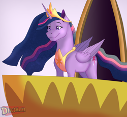 Size: 4264x3928 | Tagged: safe, artist:discbreaker100, derpibooru import, princess twilight 2.0, twilight sparkle, twilight sparkle (alicorn), alicorn, pony, the last problem, balcony, hoers, older, older twilight, solo