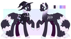 Size: 1280x718 | Tagged: safe, artist:liannell, derpibooru import, oc, oc only, earth pony, pony, hat, male, raised hoof, raised leg, simple background, solo, stallion, transparent background, witch hat