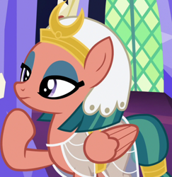 Size: 1006x1035 | Tagged: safe, derpibooru import, screencap, somnambula, pegasus, pony, season 7, shadow play, cropped, female, mare, solo, thinking