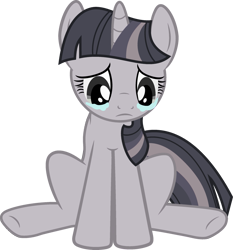 Size: 2415x2596 | Tagged: safe, artist:bubblestormx, artist:wardex101, derpibooru import, edit, twilight sparkle, unicorn twilight, pony, unicorn, crying, discorded, female, sad, simple background, solo, transparent background, vector