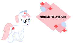 Size: 4400x2475 | Tagged: safe, artist:vector-brony, derpibooru import, edit, editor:quoterific, nurse redheart, earth pony, pony, board, female, high res, mare, simple background, solo, text, vector, vector edit, wallpaper