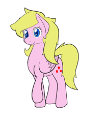 Size: 5000x6000 | Tagged: safe, artist:zombietator, derpibooru import, oc, oc only, oc:claire, pegasus, pony, eyelashes, pegasus oc, raised hoof, raised leg, simple background, smiling, solo, white background, wings