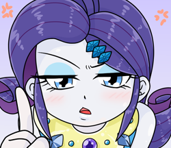 Size: 740x640 | Tagged: safe, artist:batipin, derpibooru import, rarity, equestria girls, angry, blushing, cross-popping veins, looking at you, open mouth, scolding, solo