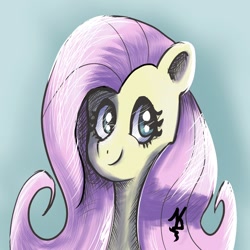 Size: 1500x1500 | Tagged: safe, artist:jearknds, derpibooru import, fluttershy, pegasus, pony, bust, female, portrait, solo