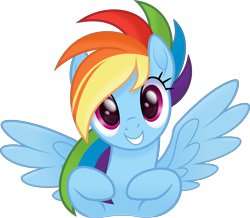 Size: 5000x4367 | Tagged: safe, artist:negatif22, derpibooru import, rainbow dash, pegasus, pony, my little pony: pony life, .svg available, alternate hairstyle, bust, cute, dashabetes, female, g4.5 to g4, looking at you, mare, movie accurate, portrait, simple background, smiling, solo, spread wings, transparent background, vector, wings