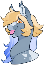 Size: 445x649 | Tagged: safe, artist:malphym, derpibooru import, oc, oc:dizzy daydream, pony, bust, portrait, simple background, solo, tongue, tongue out, transparent background