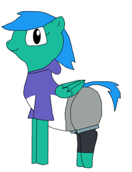 Size: 1324x1719 | Tagged: safe, artist:blazewing, derpibooru import, oc, oc only, oc:maggie, pegasus, chubby, clothes, costume, disney, female, freckles, halloween, halloween 2021, halloween costume, hoodie, leggings, luz noceda, mare, nightmare night 2021, nightmare night costume, shorts, simple background, smiling, solo, the owl house, white background