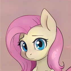 Size: 1024x1024 | Tagged: safe, artist:thisponydoesnotexist, derpibooru import, pony, brown background, neural network, not fluttershy, simple background