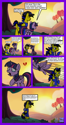 Size: 2130x3995 | Tagged: dead source, safe, artist:mrstheartist, derpibooru import, twilight sparkle, twilight sparkle (alicorn), oc, oc only, oc:ponyseb, oc:ponyseb 2.0, alicorn, pegasus, pony, angry, apple, apple tree, bad end, base used, black outlines, clothes, colored wings, colored wingtips, comic, cringe, crying, engrish, equine, female, flying, hasbro, heartbreak, hoodie, horrible, jerk, male, mammal, miserable, ouch, plant, retarded, sitting, speech bubble, sunset, sweet apple acres, topwear, tree, unzipped, vulgar, wings