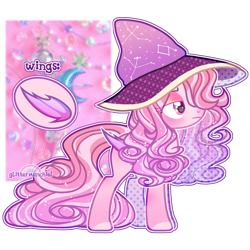 Size: 2080x2080 | Tagged: safe, artist:glittermunchie, derpibooru import, oc, oc only, bat pony, pony, hat, simple background, solo, transparent background, witch hat