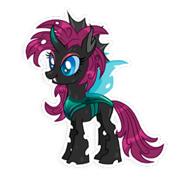 Size: 256x256 | Tagged: safe, derpibooru import, pinkie pie, changeling, changelingified, gameloft, simple background, solo, species swap, transparent background