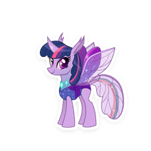 Size: 220x220 | Tagged: artist needed, safe, derpibooru import, twilight sparkle, twilight sparkle (alicorn), alicorn, changedling, changeling, changedlingified, changelingified, gameloft, picture for breezies, simple background, solo, species swap, transparent background