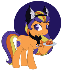 Size: 786x901 | Tagged: safe, artist:nakkry, derpibooru import, earth pony, g3, cute, food, g3 to g4, generation leap, pie, pumpkin tart, solo, tartabetes