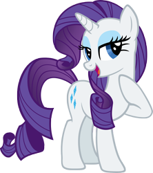 Size: 6000x6771 | Tagged: safe, artist:moongazeponies, derpibooru import, rarity, pony, unicorn, absurd resolution, female, looking at you, mare, open mouth, raised hoof, raised leg, simple background, solo, transparent background, vector