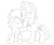 Size: 1800x1500 | Tagged: safe, artist:unsavorydom, pistachio, train tracks (character), earth pony, pony, colt, duo, duo male, male, males only, monochrome, raised hoof, raised leg, simple background, sitting, white background