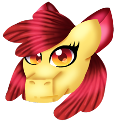 Size: 768x768 | Tagged: safe, artist:lunarfeat21, derpibooru import, apple bloom, female, filly, simple background, solo, transparent background