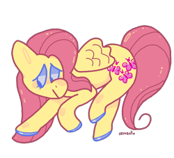 Size: 1100x1000 | Tagged: safe, artist:lynmunn, artist:mushgoo, derpibooru import, fluttershy, pegasus, pony, gentle smile, simple background, solo, transparent background