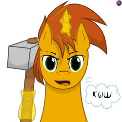 Size: 2048x2048 | Tagged: safe, derpibooru import, oc, oc only, oc:agent diego, pony, unicorn, cyrillic, hammer, local meme, magic, russian, russian meme, simple background, solo, transparent background, vector