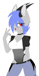 Size: 1542x3000 | Tagged: safe, artist:melodytheartpony, derpibooru import, oc, oc:melody silver, anthro, dracony, dragon, hybrid, art challenge, clothes, cute, dressuptober, dressuptober2021, fangs, female, leotard, mesh, painted nails, peace sign, pose, posing for photo, smiling