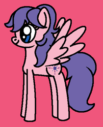 Size: 370x457 | Tagged: safe, artist:rainbowbro58, derpibooru import, north star (g1), pegasus, pony, g1, g4, cute, female, g1 to g4, generation leap, mare, ms paint, northabetes, pink background, simple background, smiling, solo