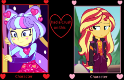 Size: 1061x688 | Tagged: safe, derpibooru import, edit, sunset shimmer, supernova zap, better together, equestria girls, sunset's backstage pass!, female, lesbian, meme, shipping, supernova shimmer