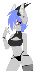 Size: 1542x3000 | Tagged: safe, artist:melodytheartpony, derpibooru import, oc, oc:melody silver, anthro, dracony, dragon, hybrid, art challenge, asexual, asexual artist, boob window, breasts, clothes, cute, dressuptober, dressuptober2021, fangs, female, horns, mesh, piercing, sexy, socks, stockings, thigh highs