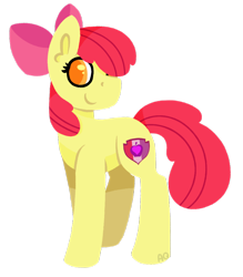 Size: 836x955 | Tagged: safe, artist:azure-quill, derpibooru import, apple bloom, earth pony, pony, colored pupils, female, filly, simple background, solo, transparent background