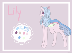 Size: 1184x879 | Tagged: safe, artist:yuumirou, derpibooru import, oc, oc only, oc:lily, changedling, changeling, changedling oc, changeling oc, female, reference sheet, solo