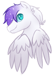 Size: 257x348 | Tagged: safe, artist:tragedy-kaz, derpibooru import, oc, oc only, pegasus, pony, base used, bust, ethereal mane, male, pegasus oc, simple background, solo, stallion, starry mane, transparent background, wings