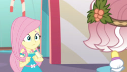 Size: 3410x1920 | Tagged: safe, derpibooru import, screencap, fluttershy, vignette valencia, better together, equestria girls, rollercoaster of friendship, female, geode of fauna, high res, jewelry, magical geodes, necklace