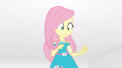 Size: 3410x1920 | Tagged: safe, derpibooru import, screencap, fluttershy, better together, equestria girls, rollercoaster of friendship, clothes, cutie mark, cutie mark on clothes, female, geode of fauna, high res, jewelry, magical geodes, necklace, solo