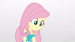 Size: 3410x1920 | Tagged: safe, derpibooru import, screencap, fluttershy, better together, equestria girls, rollercoaster of friendship, clothes, cutie mark, cutie mark on clothes, female, geode of fauna, high res, jewelry, magical geodes, necklace, solo