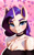 Size: 1300x2089 | Tagged: safe, artist:mrscroup, derpibooru import, rarity, anthro, unicorn, black dress, chest fluff, choker, clothes, dress, female, looking at you, mare, smiling, smiling at you, solo