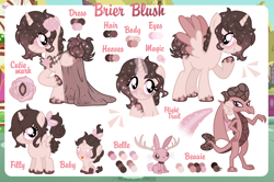 Size: 1200x798 | Tagged: safe, artist:jennieoo, derpibooru import, oc, oc:beauie, oc:belle, oc:brier blush, alicorn, dragon, pony, rabbit, animal, baby, blushing, clothes, colors, dragoness, dress, female, filly, flight trail, foal, gala dress, happy, horns, reference, reference sheet, ribbon, shy, simple background, smiling, sparkles, spread wings, vector, wings