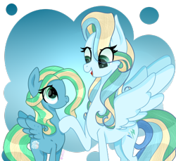 Size: 500x458 | Tagged: safe, artist:starshinestellaryt, derpibooru import, oc, oc only, oc:sea spiral, oc:solar spirit, pegasus, pony, female, mare