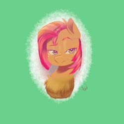 Size: 2000x2000 | Tagged: safe, artist:andrea10985426, derpibooru import, babs seed, earth pony, pony, bust, female, filly, ponytober, portrait, solo