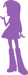 Size: 4987x13200 | Tagged: safe, artist:wissle, derpibooru import, twilight sparkle, equestria girls, absurd resolution, boots, clothes, eqg promo pose set, female, monochrome, pokémon, shoes, silhouette, simple background, skirt, solo, standing, transparent background, vector, who's that pokémon