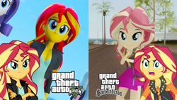 Size: 2289x1288 | Tagged: safe, derpibooru import, sunset shimmer, better together, equestria girls, forgotten friendship, friendship games, angry, argument, grand theft auto, gta san andreas, gta v, mod