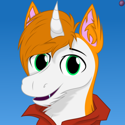 Size: 2048x2048 | Tagged: safe, derpibooru import, oc, oc:leonlisov, fox, pony, unicorn, digital art, horsefox, ponyfox, solo, vector