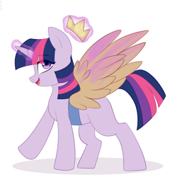 Size: 2200x2200 | Tagged: safe, artist:chickenbrony, derpibooru import, twilight sparkle, pony, unicorn, fake wings, female, filly, filly twilight sparkle, looking up, magic, open mouth, smiling, solo, younger