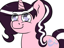 Size: 1024x768 | Tagged: safe, artist:tranzmuteproductions, derpibooru import, oc, oc only, oc:magpie, pony, unicorn, female, horn, mare, simple background, smiling, solo, transparent background, unicorn oc