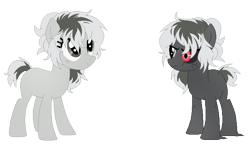 Size: 711x413 | Tagged: safe, artist:tragedy-kaz, derpibooru import, oc, oc only, earth pony, pony, base used, black sclera, duo, earth pony oc, eyelashes, female, frown, mare, simple background, smiling, transparent background