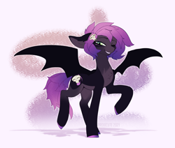 Size: 1800x1524 | Tagged: safe, artist:proxicute, derpibooru import, oc, oc only, oc:midinight, bat pony, pony, cute, male, solo, stallion