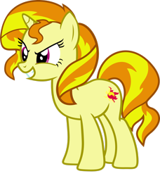 Size: 2340x2563 | Tagged: safe, artist:blah23z, derpibooru import, edit, adagio dazzle, sunset shimmer, pony, unicorn, evil grin, female, grin, mare, palette swap, recolor, simple background, smiling, transparent background