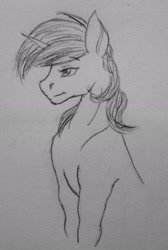 Size: 1840x2738 | Tagged: safe, artist:crazyaniknowit, derpibooru import, lyra heartstrings, pony, monochrome, solo, traditional art