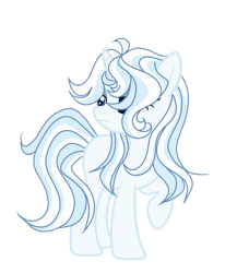 Size: 400x485 | Tagged: safe, artist:rose-moonlightowo, derpibooru import, oc, oc:aquamarine, pony, unicorn, female, magical lesbian spawn, magical threesome spawn, mare, offspring, parent:sunset shimmer, parent:trixie, parent:twilight sparkle, simple background, transparent background