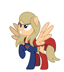 Size: 1000x1110 | Tagged: safe, artist:elementbases, artist:lynnthenerdkitty, derpibooru import, pegasus, pony, base used, commission, crossover, simple background, solo, supergirl, transparent background