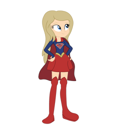 Size: 1280x1344 | Tagged: safe, artist:lynnthenerdkitty, artist:yaya54320bases, derpibooru import, human, equestria girls, base used, commission, crossover, kara kent, simple background, supergirl, transparent background