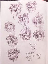 Size: 1254x1676 | Tagged: safe, artist:fipoki, derpibooru import, cozy glow, pegasus, pony, female, filly, sketch, solo, traditional art